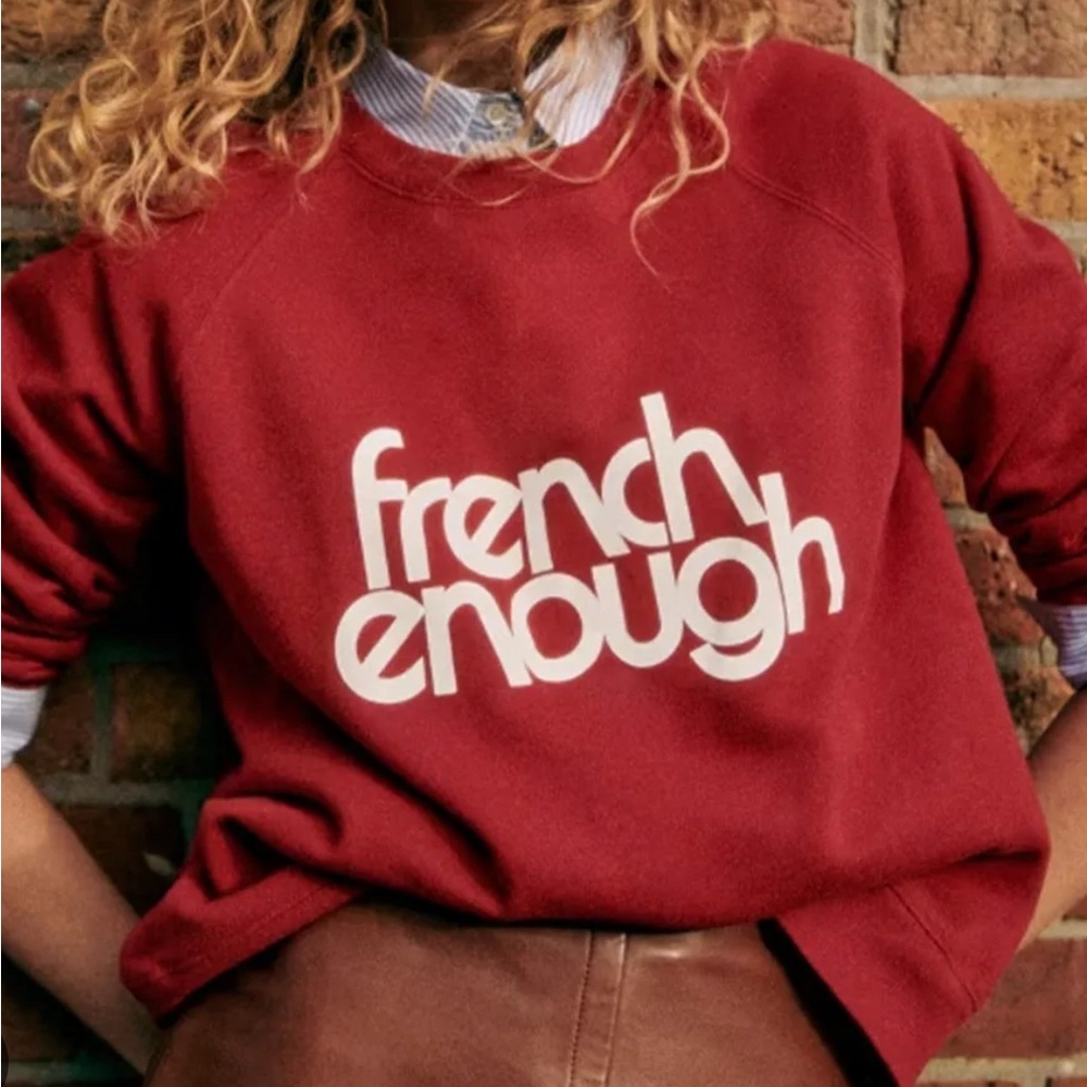 Sezane Red 'French Enough' Sweater